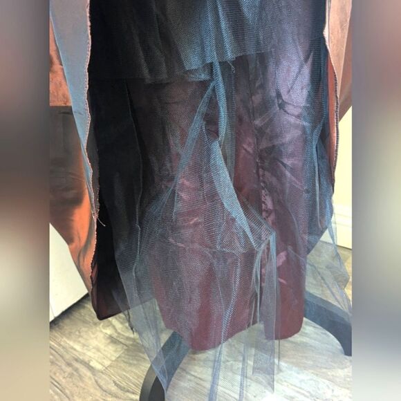 VTGa 70s 80s 11/12 Strapless Velvet Ball Gown Whimsigoth Fairycore Romantic - Picture 8 of 10